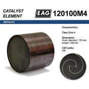 Каталитический блок металл. 120x100 Euro 4 EAG EAG, арт. 120100M4
