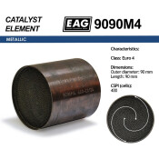 Каталитический блок металл. 90x90 Euro 4 EAG EAG, арт. 9090M4