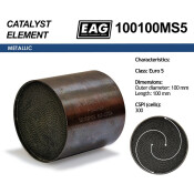 Каталитический блок металл. 100x100 300cpsi Euro 5 EAG EAG, арт. 100100MS5