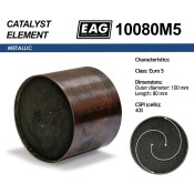Каталитический блок металл. 100x80 Euro 5 EAG EAG, арт. 10080M5