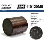 Каталитический блок металл. 110x120 Euro 5 EAG EAG, арт. 110120M5