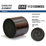 Каталитический блок металл. 113x100 300cpsi Euro 5 EAG EAG, арт. 113100MS5