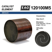 Каталитический блок металл. 120x100 Euro 5 EAG EAG, арт. 120100M5