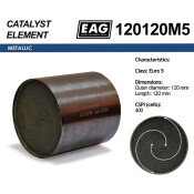 Каталитический блок металл. 120x120 Euro 5 EAG EAG, арт. 120120M5