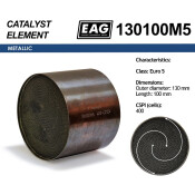 Каталитический блок металл. 130x100 Euro 5 EAG EAG, арт. 130100M5
