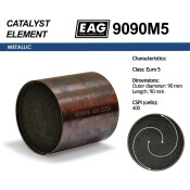 Каталитический блок металл. 90x90 Euro 5 EAG EAG, арт. 9090M5