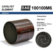 Каталитический блок металл. 100x100 Euro 6 EAG EAG, арт. 100100M6