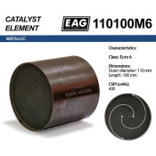 Каталитический блок металл. 110x100 Euro 6 EAG EAG, арт. 110100M6