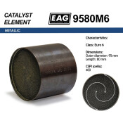 Каталитический блок металл. 95x80 Euro 6 EAG EAG, арт. 9580M6
