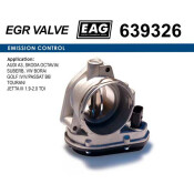 Дроссельная заслонка AUDI A3, SKODA OCTAVIA/SUBERB, VW BORA/GOLF IV/V/PASSAT B6/TOURAN/JETTA III 1.9-2.0 TDI EAG EAG, арт. 639326