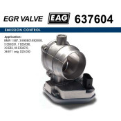 Дроссельная заслонка BMW 1 E87, 3 E90/E01/E92/E93, 5 E60/E61, 7 E65/E66, X3 E83, X5 E53/E70, X6 E71 eng. D20-D30 EAG EAG, арт. 637604