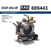 Дроссельная заслонка CHEVROLET CRUZE, OPEL ASTRA J/MOKA/INSIGNIA A 1.6-1.8 EAG EAG, арт. 689443