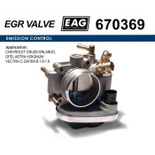 Дроссельная заслонка CHEVROLET CRUZE/ORLANDO, OPEL ASTRA H/SIGNUM/VECTRA C/ ZAFIRA B 1.6-1.8 EAG EAG, арт. 670369