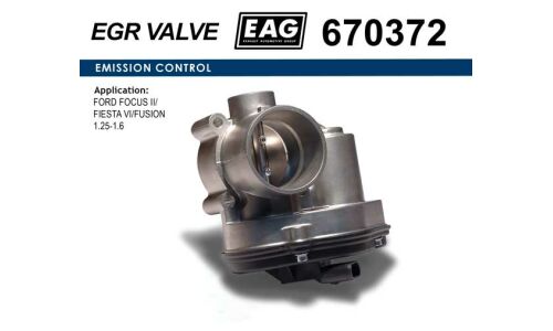 Дроссельная заслонка FORD FOCUS II/FIESTA VI/FUSION 1.25-1.6 EAG EAG, арт. 670372