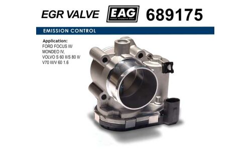 Дроссельная заслонка FORD FOCUS III/MONDEO IV, VOLVO S 60 II/S 80 II/V70 III/V 60 I 1.6 EAG EAG, арт. 689175