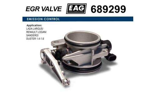 Дроссельная заслонка LADA LARGUS/RENAULT LOGAN/SANDERO/DUSTER 1.4-1.6 EAG EAG, арт. 689299