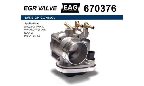 Дроссельная заслонка SKODA OCTAVIA II, VW CADDY/JETTA III/GOLF V/PASSAT B6 1.6 EAG EAG, арт. 670376