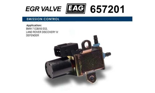 Клапан электромагнитный BMW 7 E38/X5 E53, LAND ROVER DISCOVERY II/DEFENDER EAG EAG, арт. 657201