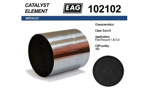 Каталитический блок Ford Focus II 1.8/2.0 Euro 0 EAG EAG, арт. 102102