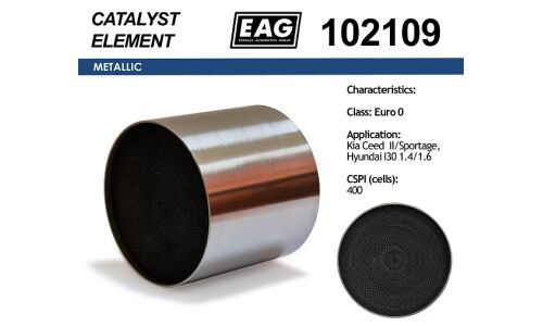 Каталитический блок Kia Ceed II/Sportage, Hyundai I30 1.4/1.6 Euro 0 EAG EAG, арт. 102109