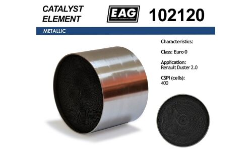 Каталитический блок Renault Duster 2.0 Euro 0 EAG EAG, арт. 102120