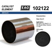 Каталитический блок VW Golf V/VI, Polo IV 1.4 16V, Skoda Fabia, Octavia 1.4 16V Euro 0 EAG EAG, арт. 102122
