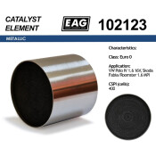 Каталитический блок VW Polo IV 1.6 16V, Skoda Fabia/Roomster 1.6 MPI Euro 0 EAG EAG, арт. 102123