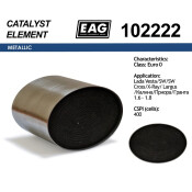 Каталитический блок нерж овальный Lada Vesta/SW/SW Cross/X-Ray/Largus/Калина/Приора/Гранта 1.6 - 1.8 Euro 0 EAG EAG, арт. 102222