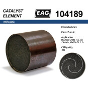 Каталитический блок Hyundai Creta 1.6-2.0 /Solaris, Kia Rio IV 1.6 Euro 4 EAG EAG, арт. 104189