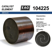 Каталитический блок Renault LOGAN II/ Sandero Stepway II 1.6i 8v (eng. K7M) Euro 4 EAG EAG, арт. 104225