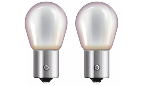 Лампа Osram Diadem Chrome PY21W (BAU15s, S25), 12В, 21Вт, эффект «под хром», оранжевая при включении, комплект 2 шт, арт. 7507DC-2BL