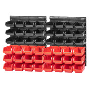 Настенный стеллаж-органайзер для хранения метизов (475х272х15), 48 лотков (24-100х100х50, 24-160х102х75) ARNEZI, арт. R7201303