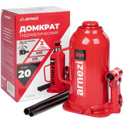 Домкрат гидравлический бутылочный Arnezi, 20000кг, подъём 235–445мм, 2 положения работы, арт. R7100215