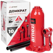 Домкрат гидравлический бутылочный Arnezi, 10000кг, подъём 222–447мм, 2 положения работы, арт. R7100212
