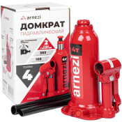 Домкрат гидравлический бутылочный Arnezi, 4000кг, подъём 188–363мм, 2 положения работы, арт. R7100205