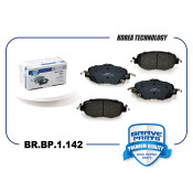 Колодки тормозные дисковые Brave, передние, комплект на ось (4 шт), арт. BR.BP.1.142