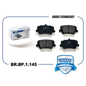 Колодки тормозные дисковые Brave, задние, комплект на ось (4 шт), арт. BR.BP.1.145