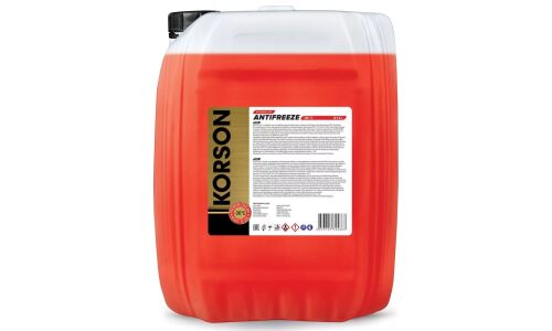Антифриз Korson Extended Life Antifreeze, OAT, G12+, красный, -36°C, 10л, арт. KS20079