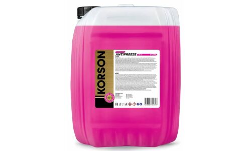 Антифриз Korson Extended Life Antifreeze, S-OAT, G12evo, розовый, -36°C, 10л, арт. KS20089