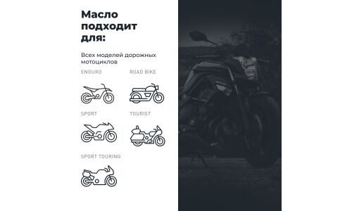Масло для мотоциклов Lavr Motoline Ride Special 4T 15w50, синтетическое, API SN, JASO MA2, 4-тактное, 4л, арт. Ln7796