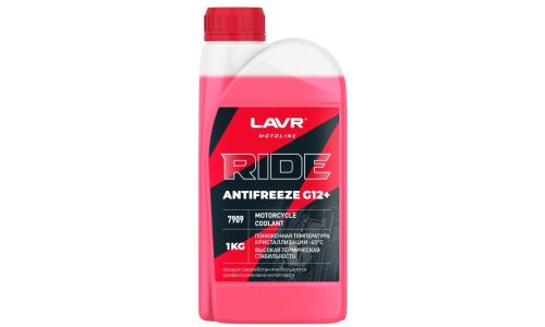 Антифриз Lavr Motoline Antifreeze Ride, G12+, красный, -45°C, 1кг, арт. Ln7909