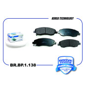 Колодки тормозные дисковые Brave, передние, комплект на ось (4 шт), арт. BR.BP.1.138