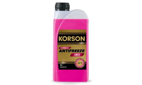Антифриз Korson Extended Life Antifreeze, P-OAT, LEC-II, розовый, -50°C, 1л, арт. KS20101