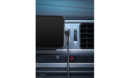 Кабель для мобильных устройств Airline, с USB на Lightning, 1м, черный, поворотный коннектор, арт. ACH-M-30