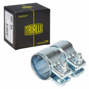 Хомут глушителя трубчатый с муфтой D=51mm L=80mm Trialli, арт. TC 51 Z