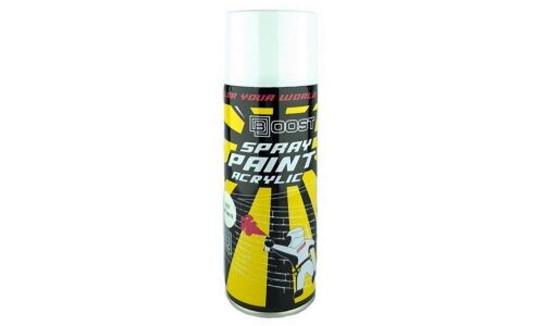 Краска аэрозольная Boost Spray Paint Acrylic, акриловая, многоцелевая, белая глянцевая, баллон 520мл, арт. SP-GW40