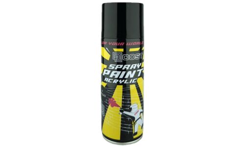 Краска аэрозольная Boost Spray Paint Acrylic, акриловая, многоцелевая, чёрная матовая, баллон 520мл, арт. SP-MB4