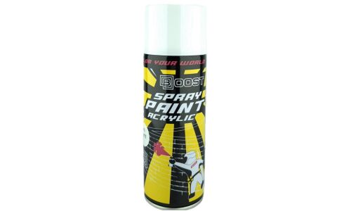 Краска аэрозольная Boost Spray Paint Acrylic, акриловая, многоцелевая, белая матовая, баллон 520мл, арт. SP-MW1007
