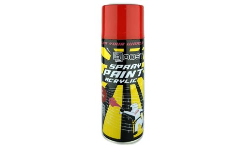 Краска аэрозольная Boost Spray Paint Acrylic, акриловая, многоцелевая, красная, баллон 520мл, арт. SP-R23