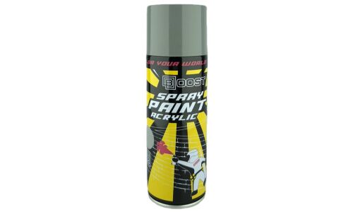 Грунт аэрозольный Boost Spray Paint Acrylic, многоцелевой, акриловый, серый матовый, баллон 520мл, арт. SPR-MG48